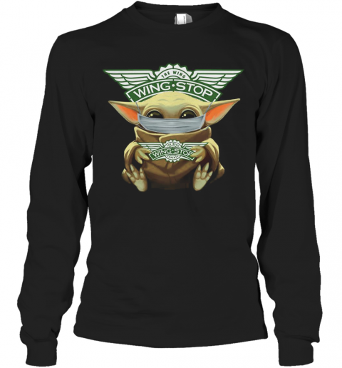 Baby Yoda Mask Hug The Wingstop T-Shirt Long Sleeved T-shirt 