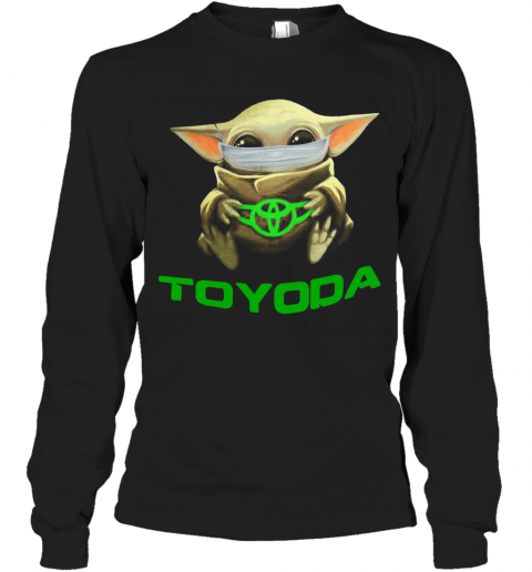 Baby Yoda Mask Hug Toyoda Logo T-Shirt Long Sleeved T-shirt 