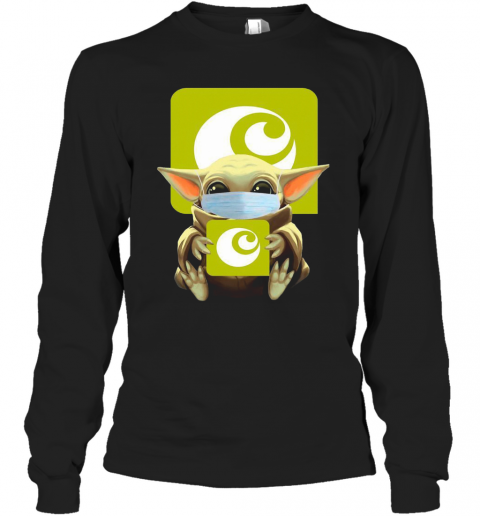 Baby Yoda Mask Hugging Ocado T-Shirt Long Sleeved T-shirt 