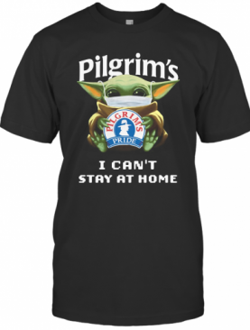 Baby Yoda Mask Pilgrim'S I Can'T Stay At Home T-Shirt