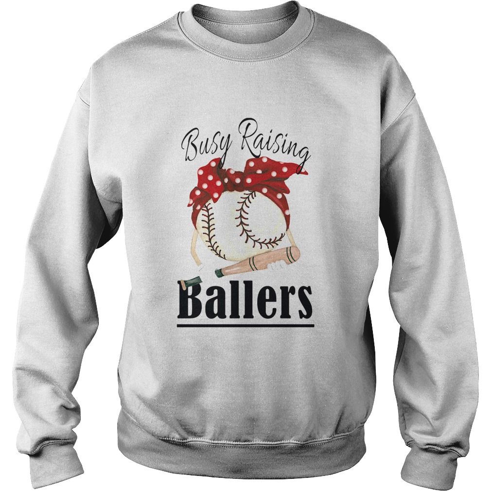 Baseball busy raising ballers bow Sweatshirt