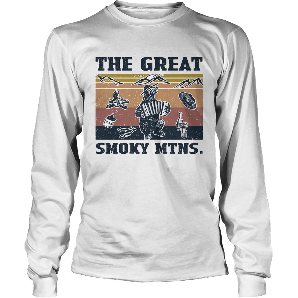 Bear the great smoky mtns vintage Long Sleeve