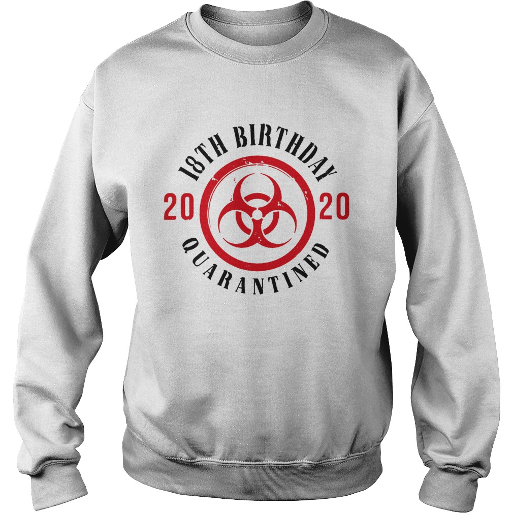 Biohazard symbol 18th birthday 2020 quarantined Sweatshirt