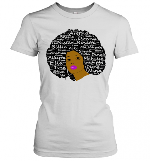 Black History Month Powerful Singers Natural Hair T-Shirt Classic Women's T-shirt