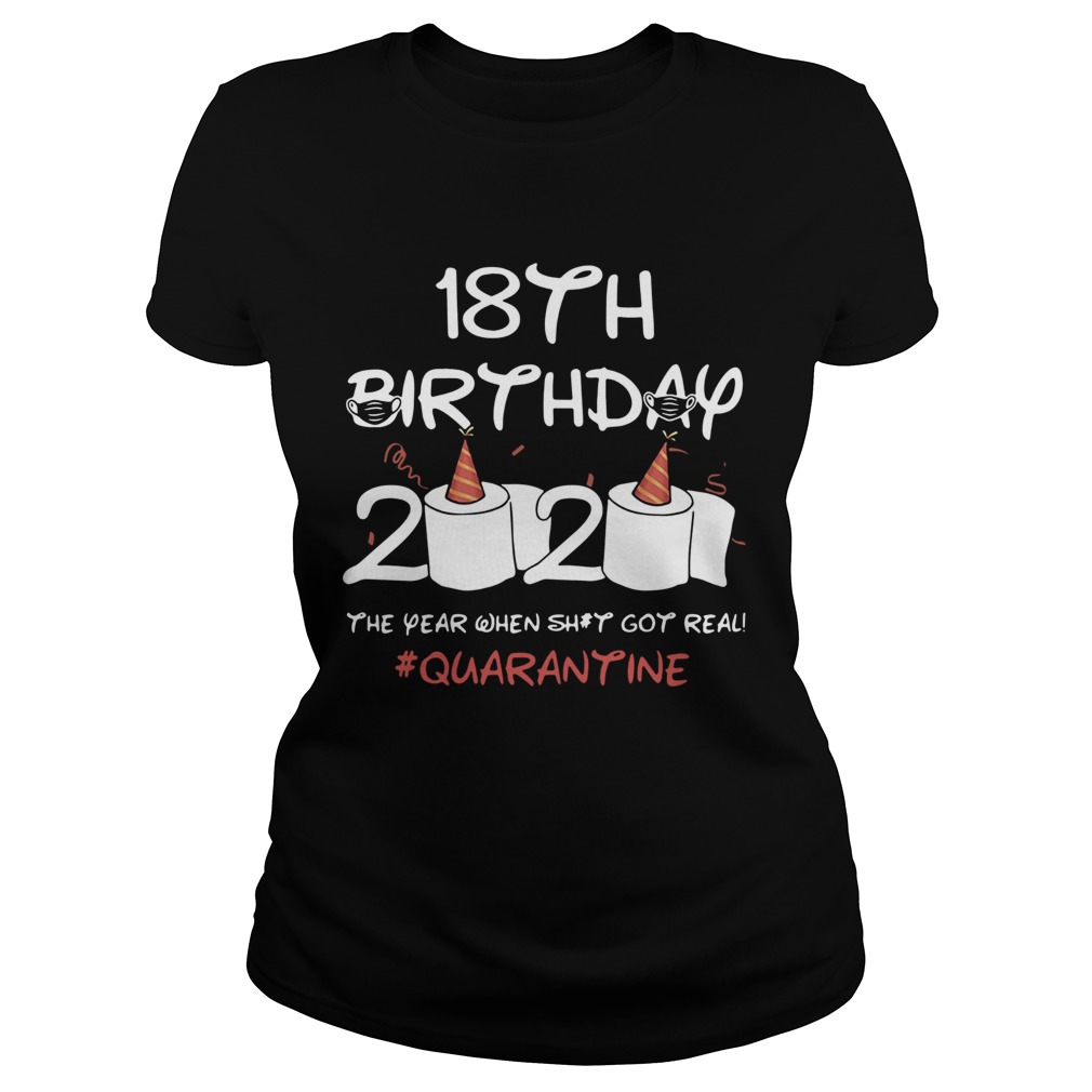 Born In 2002 Birthday Gift 18th Birthday 2020 The Year When Shit Got Real Quarantined Classic Ladies