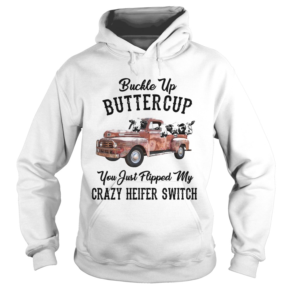 Buckle Up Buttercup You Just Flipped My Crazy Heifer Switch Hoodie
