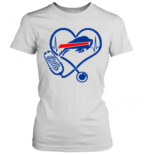 Buffalo Bills Nurse Heartbeat T-Shirt Classic Women's T-shirt