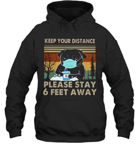 Bulldogs Keep Your Distance Please Stay 6 Feet Away Covid 19 Vintage T-Shirt Unisex Hoodie