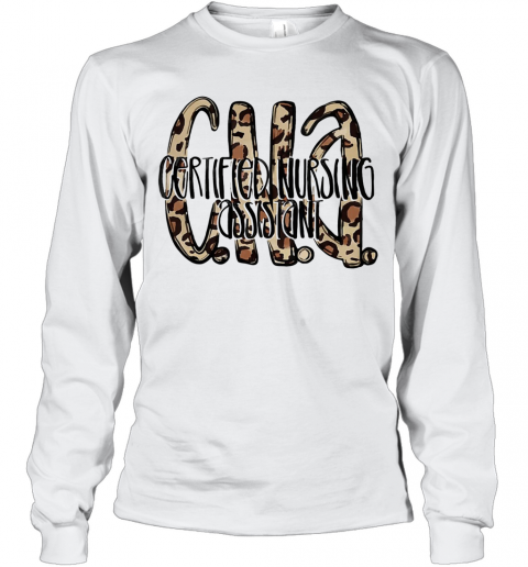 CNA Leopard Art Word T-Shirt Long Sleeved T-shirt 