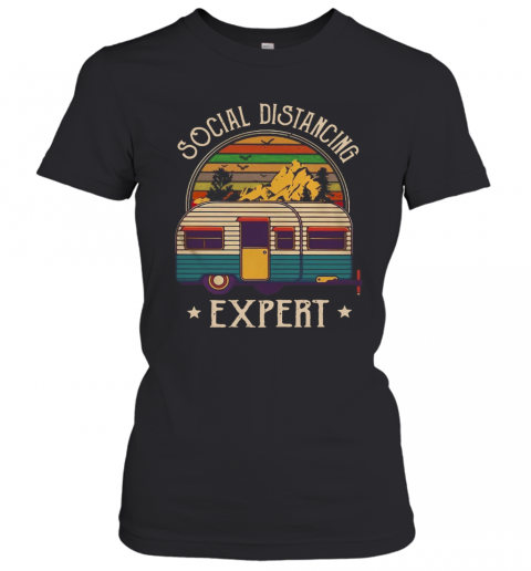 Camping Social Distancing Expert Vintage T-Shirt Classic Women's T-shirt
