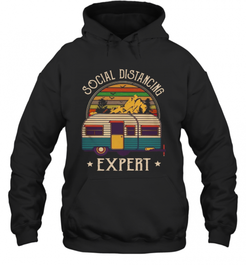 Camping Social Distancing Expert Vintage T-Shirt Unisex Hoodie