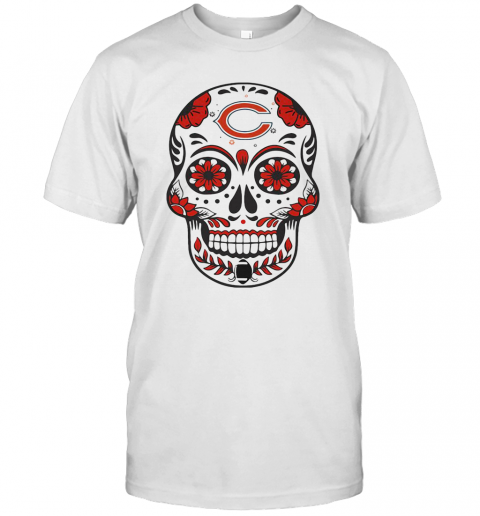 Chicago Bears Football Sugar Skull T-Shirt