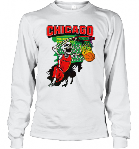 Chicago Tie Dye Basketball For T-Shirt Long Sleeved T-shirt 