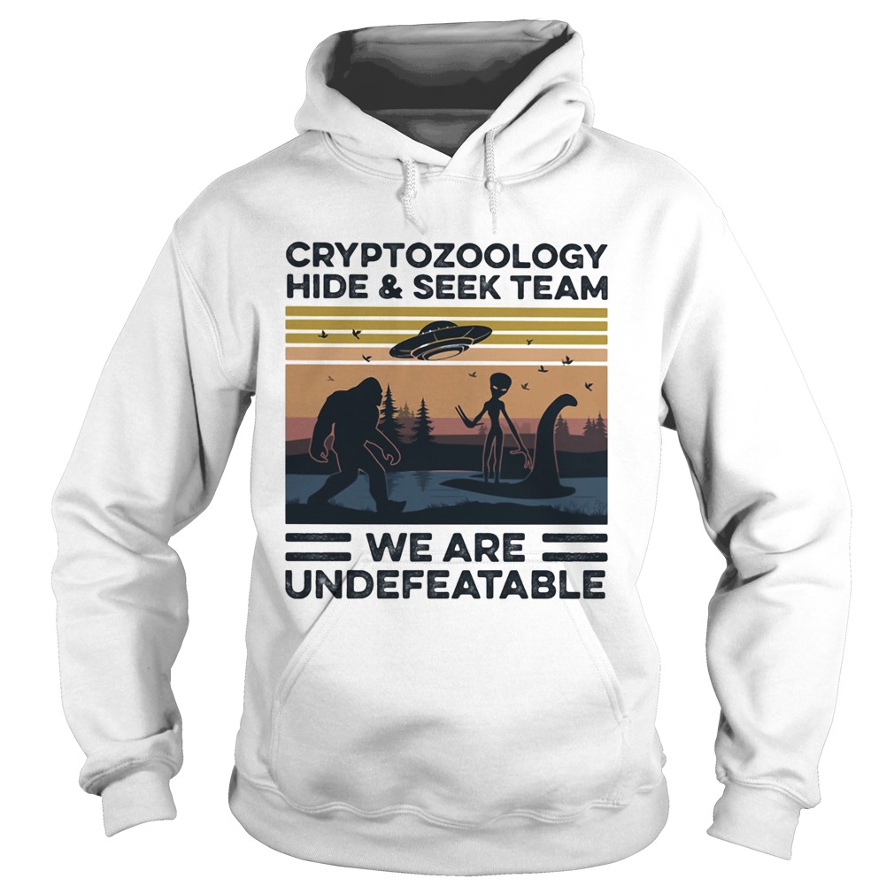 Cryptozoology hide and seek team we are undefeatable vintage Hoodie