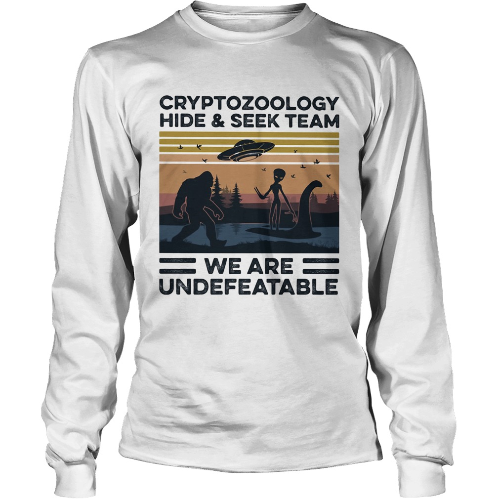 Cryptozoology hide and seek team we are undefeatable vintage Long Sleeve