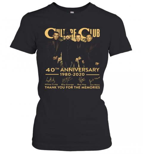 Culture Club 40Th Anniversary 1980 2020 Thank You For The Memories T-Shirt Classic Women's T-shirt