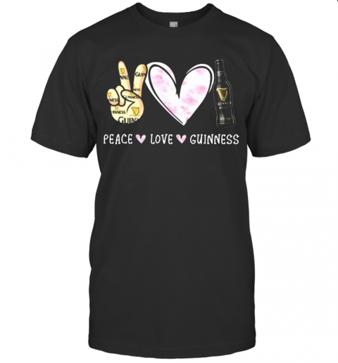 Cute Peace Love Guinness T-Shirt