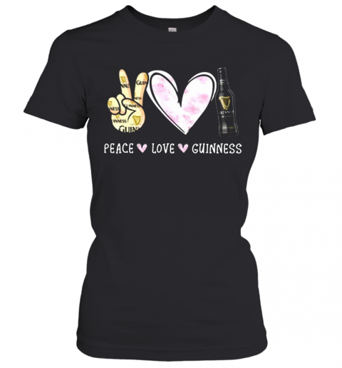 Cute Peace Love Guinness T-Shirt Classic Women's T-shirt
