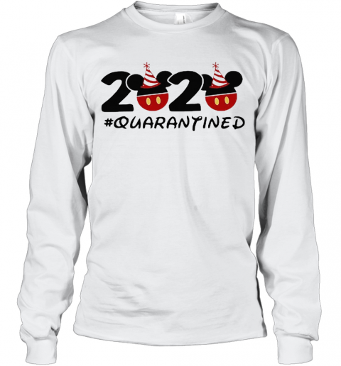 Disney Mickey Mouse 2020 #Quarantined Coronavirus T-Shirt Long Sleeved T-shirt 