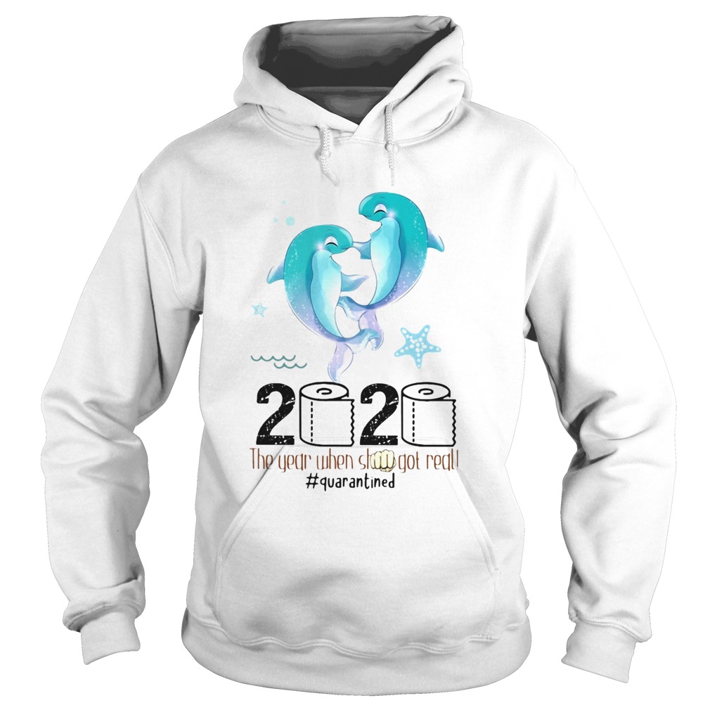 Dolphins 2020 the year when shit got real quarantined toilet paper covid19 Hoodie