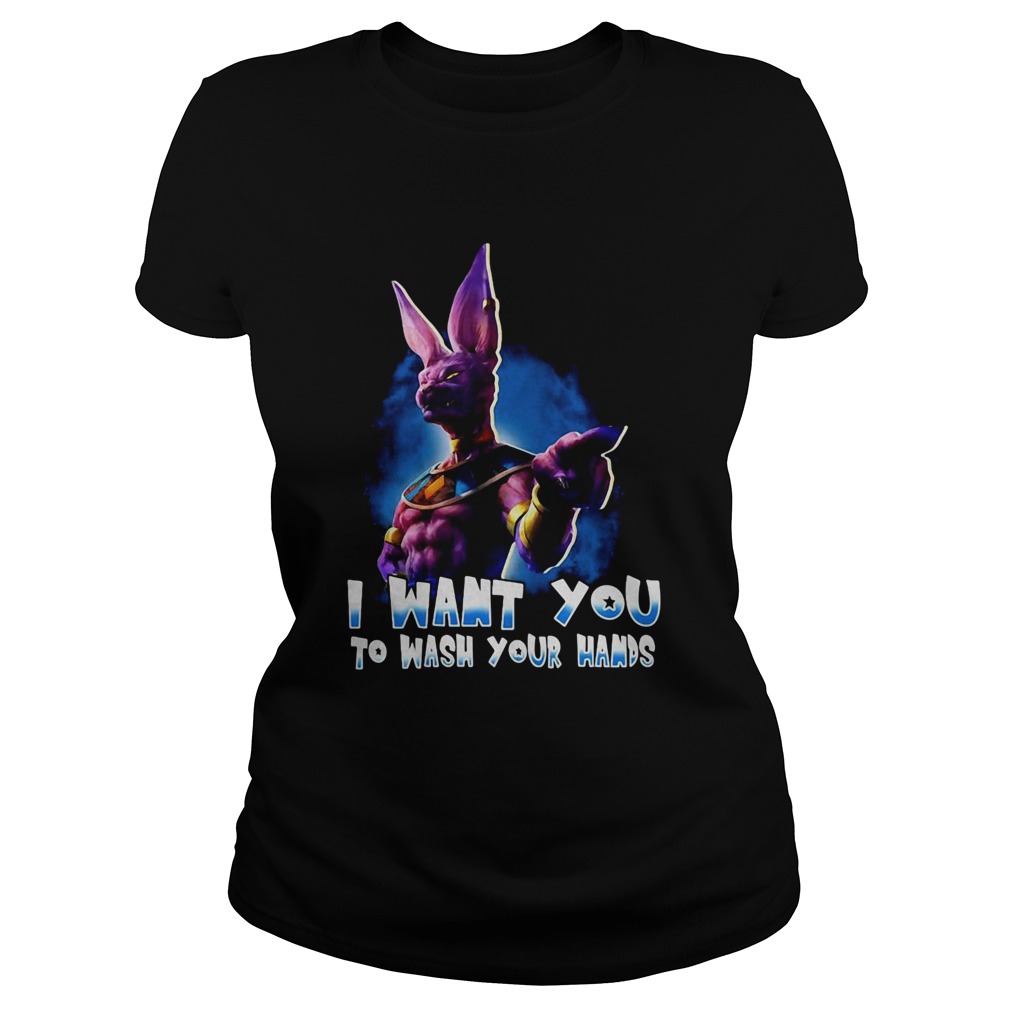 Dragon Ball Z Beerus I Want You To Wash Your Hands Classic Ladies