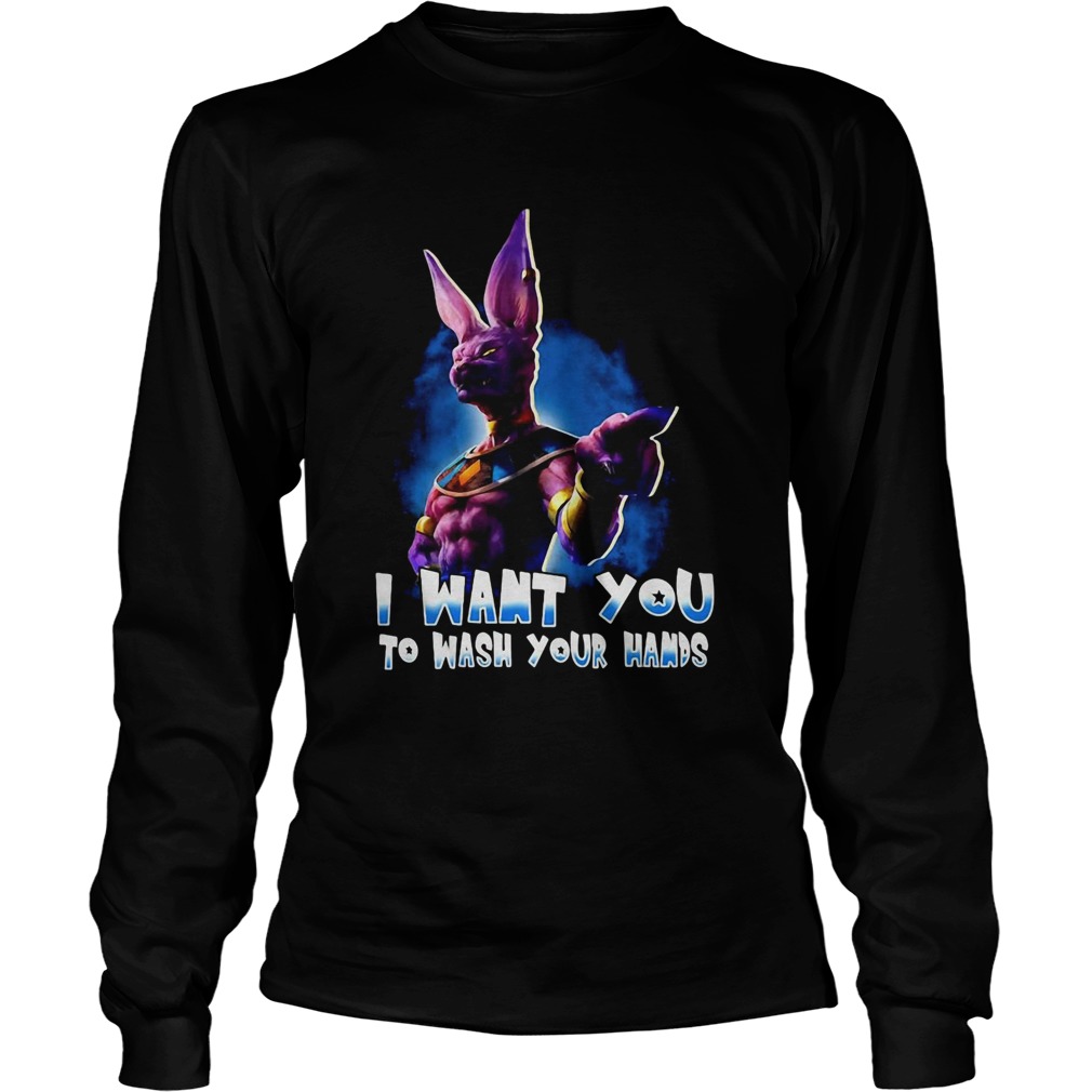 Dragon Ball Z Beerus I Want You To Wash Your Hands Long Sleeve