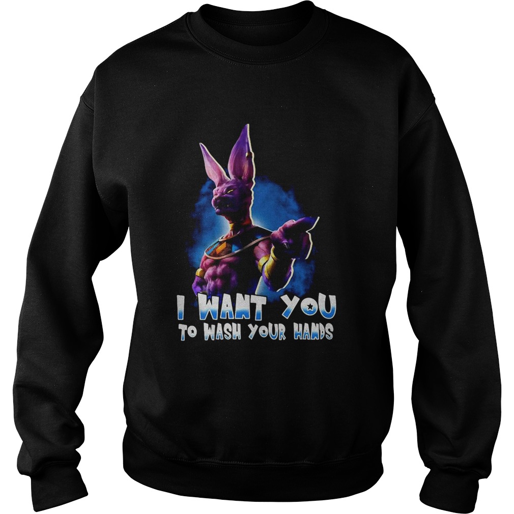 Dragon Ball Z Beerus I Want You To Wash Your Hands Sweatshirt