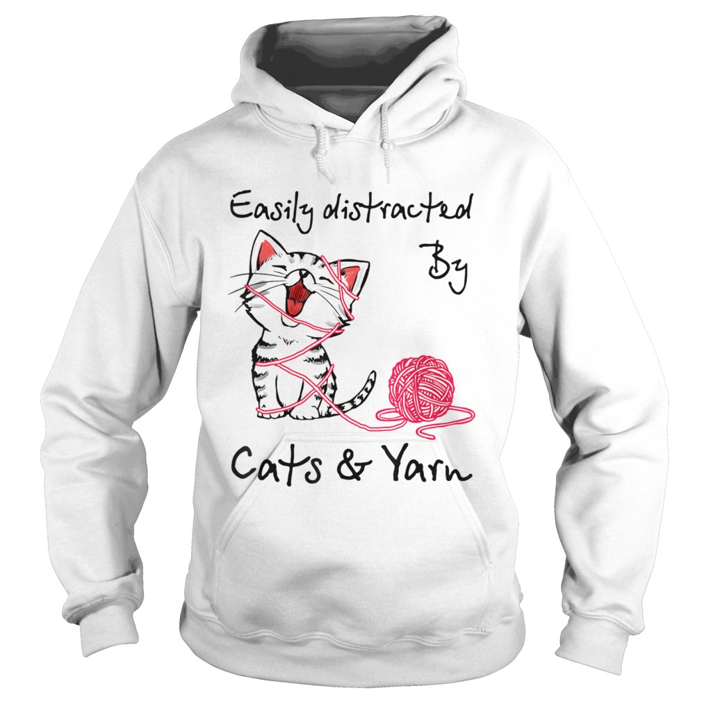 Easily Distracted By Cats And Yarn Crochet Cat Hoodie