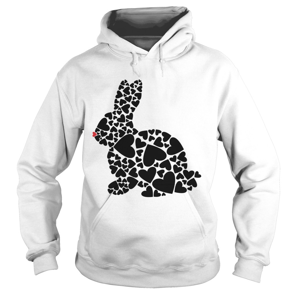 Easter Bunny Made of Hearts I Love Easter Cute Hoodie
