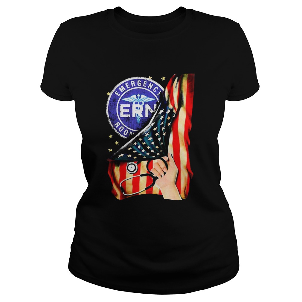 Emergency Room And American Flag Classic Ladies
