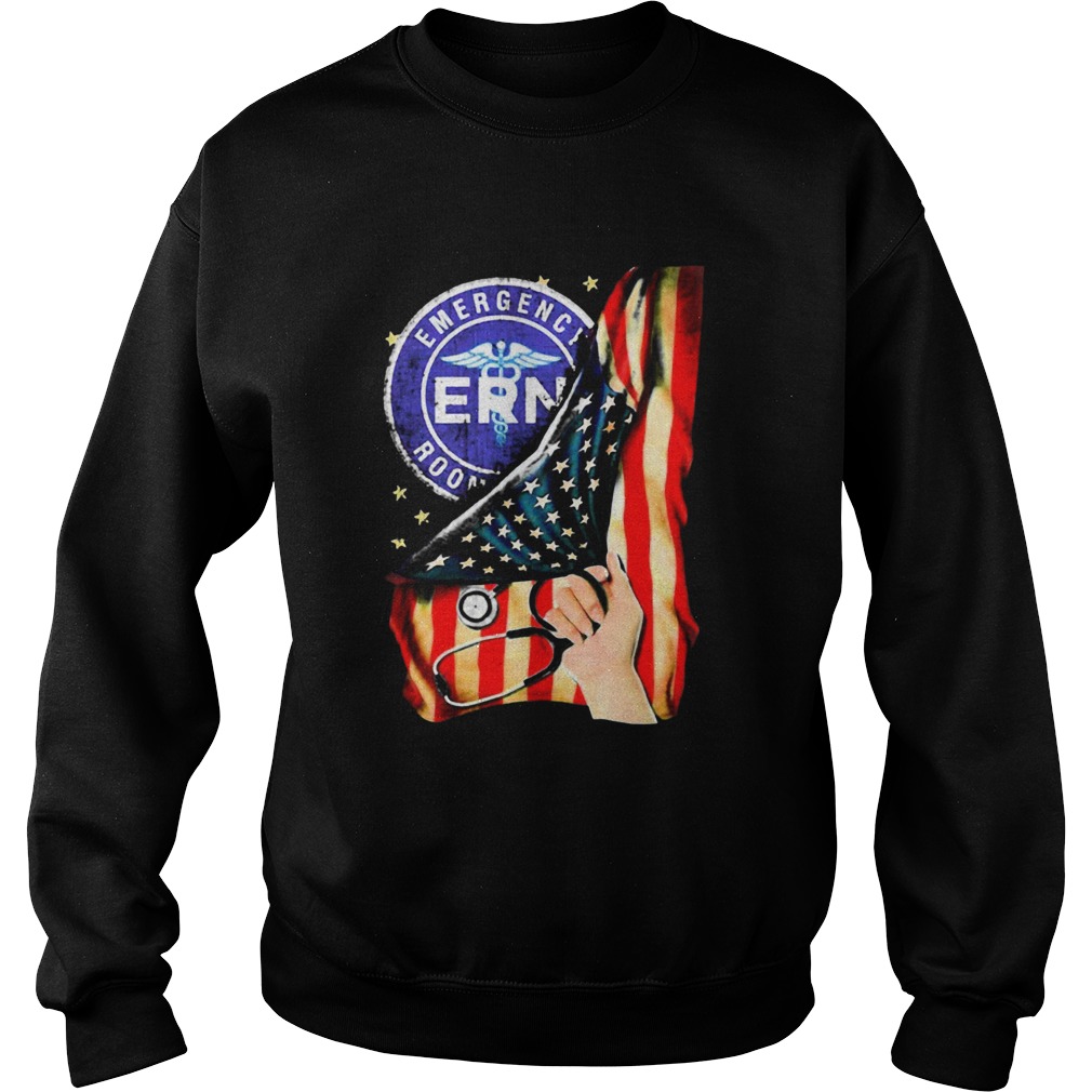 Emergency Room And American Flag Sweatshirt