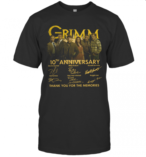 Grimm 10Th Anniversary Thank You For The Memories Signature T-Shirt