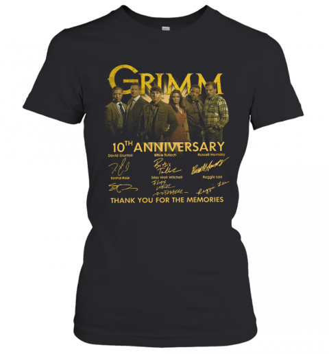 Grimm 10Th Anniversary Thank You For The Memories Signature T-Shirt Classic Women's T-shirt