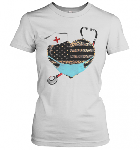 Heart Stethoscope Nurse Leopart Covid 19 T-Shirt Classic Women's T-shirt