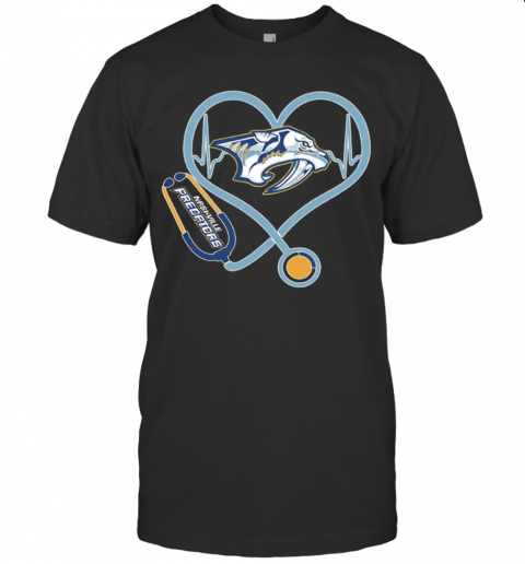 Heartbeat Nurse Nashville Predators T-Shirt