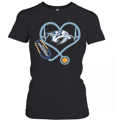 Heartbeat Nurse Nashville Predators T-Shirt Classic Women's T-shirt