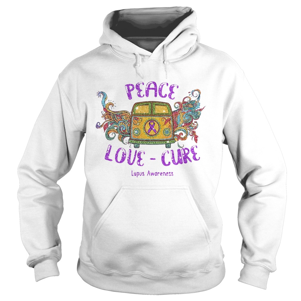 Hippie bus peace love cure lupus awareness Hoodie