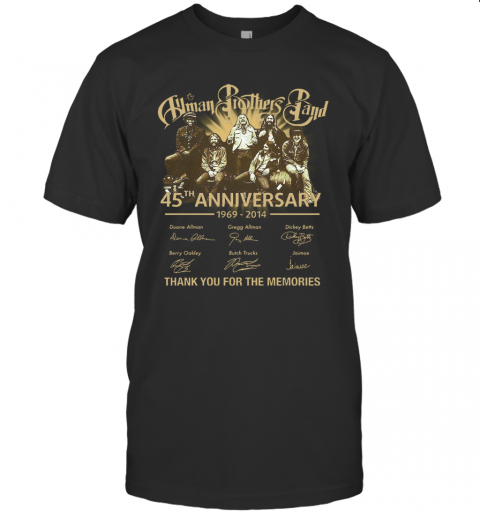 Human Brothers Band 45Th Anniversary 1969 – 2014 Thank You For The Memories And Members Signature T-Shirt Classic Men's T-shirt
