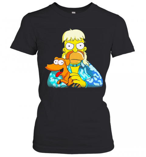 Joe Exotic Tiger King Bart Simpson Dog Santa'S Little Helper T-Shirt Classic Women's T-shirt
