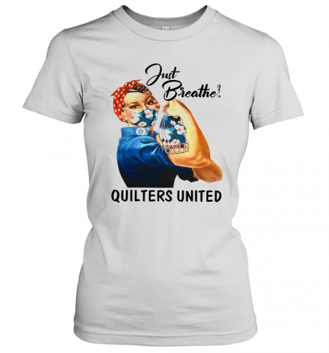 Just Breathe Quilters United Mask Girl T-Shirt Classic Women's T-shirt