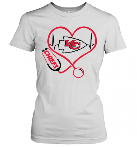 Kansas City Chiefs Heart Nurse Stethoscope T-Shirt Classic Women's T-shirt
