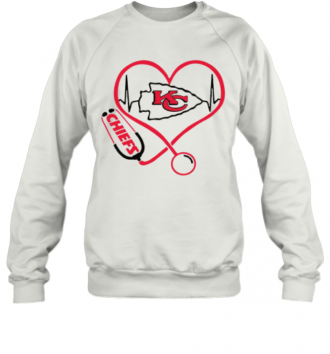 Kansas City Chiefs Heart Nurse Stethoscope T-Shirt Unisex Sweatshirt