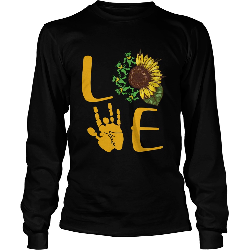 Love Sunflower Grateful Dead Bear Long Sleeve