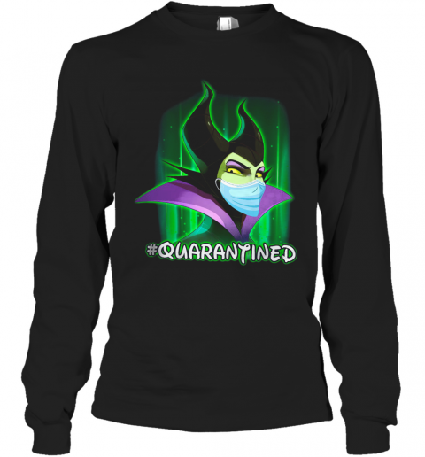 Maleficent Face Mask #Quarantined T-Shirt Long Sleeved T-shirt 