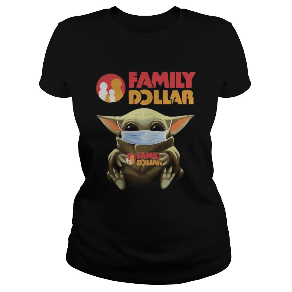 Mask Baby Yoda Hugging Family Dollar Classic Ladies