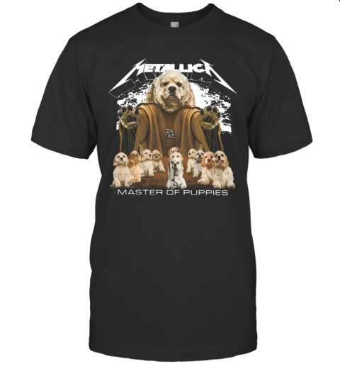 Metallic American Cocker Spaniel Master Of Puppies T-Shirt
