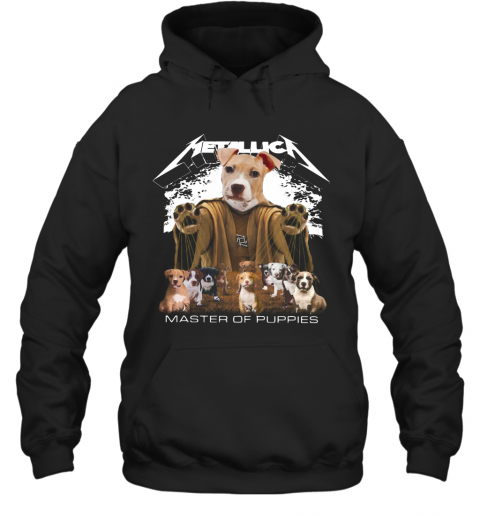 Metallic American Pit Bull Terrier Master Of Puppies T-Shirt Unisex Hoodie