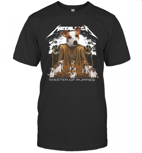 Metallic Jack Russell Terrier Master Of Puppies T-Shirt