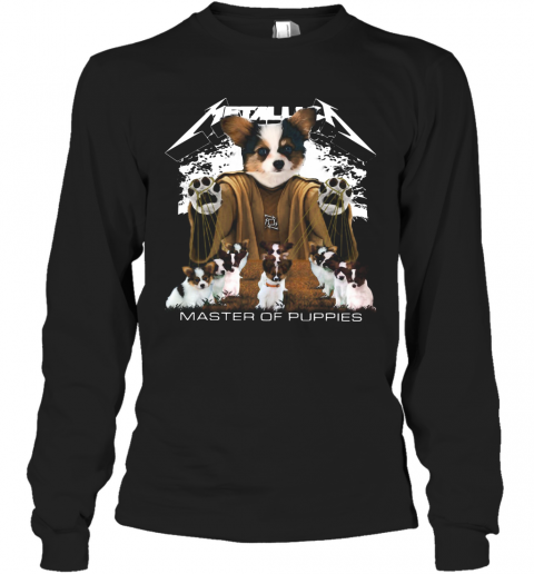 Metallic Papillon Master Of Puppies T-Shirt Long Sleeved T-shirt 