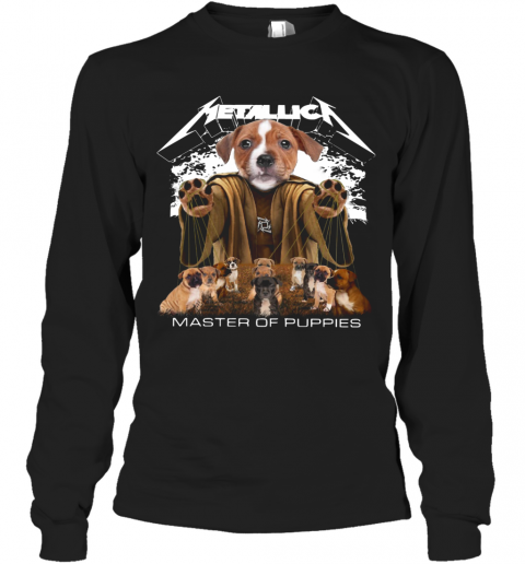 Metallic Staffordshire Bull Terrier Master Of Puppies T-Shirt Long Sleeved T-shirt 